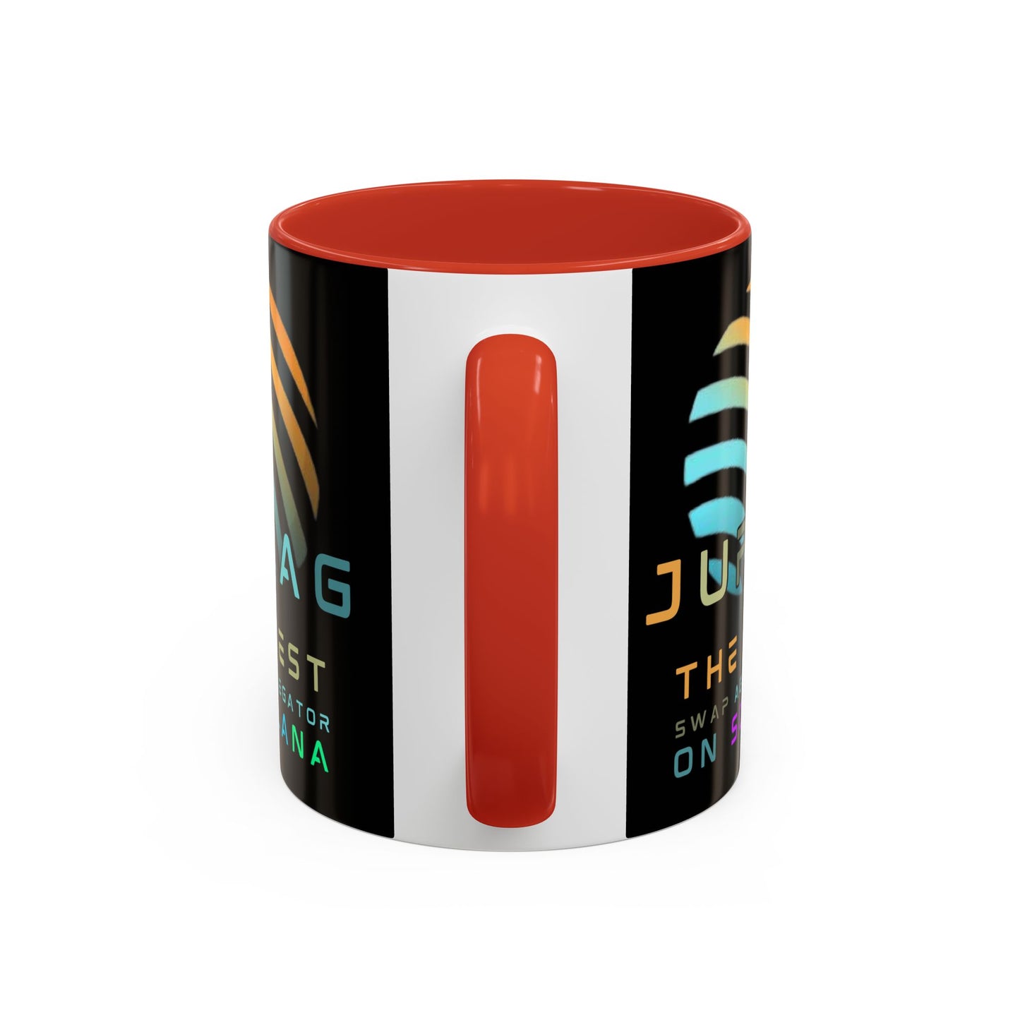Jupiter (JUP) the best aggregator on Solana Black Accent Mug by cypherpunkgear.com