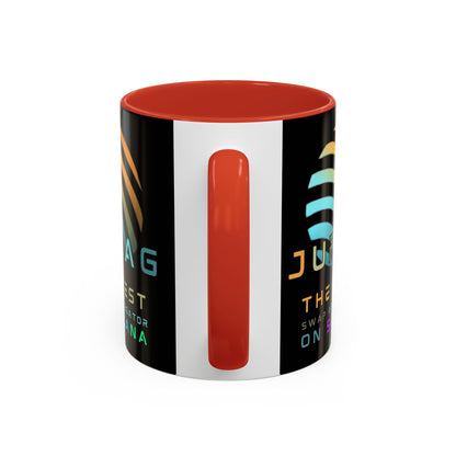 Jupiter (JUP) the best aggregator on Solana Black Accent Mug by cypherpunkgear.com