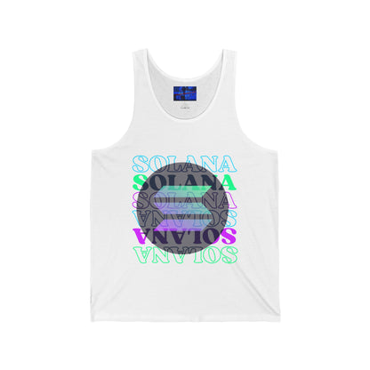 Solana, Solana, Solana (SOL) Unisex Jersey Tank Top by cypherpunkgear.com