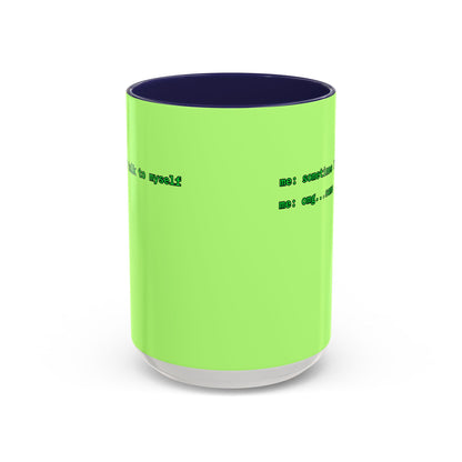 Sometimes I talk to myself - me: omg...same Light Green Accent Mug by cypherpunkgear.com