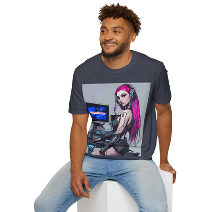 Netrunner Cyberpunk Dark colors Unisex T-Shirt by cypherpunkgear.com