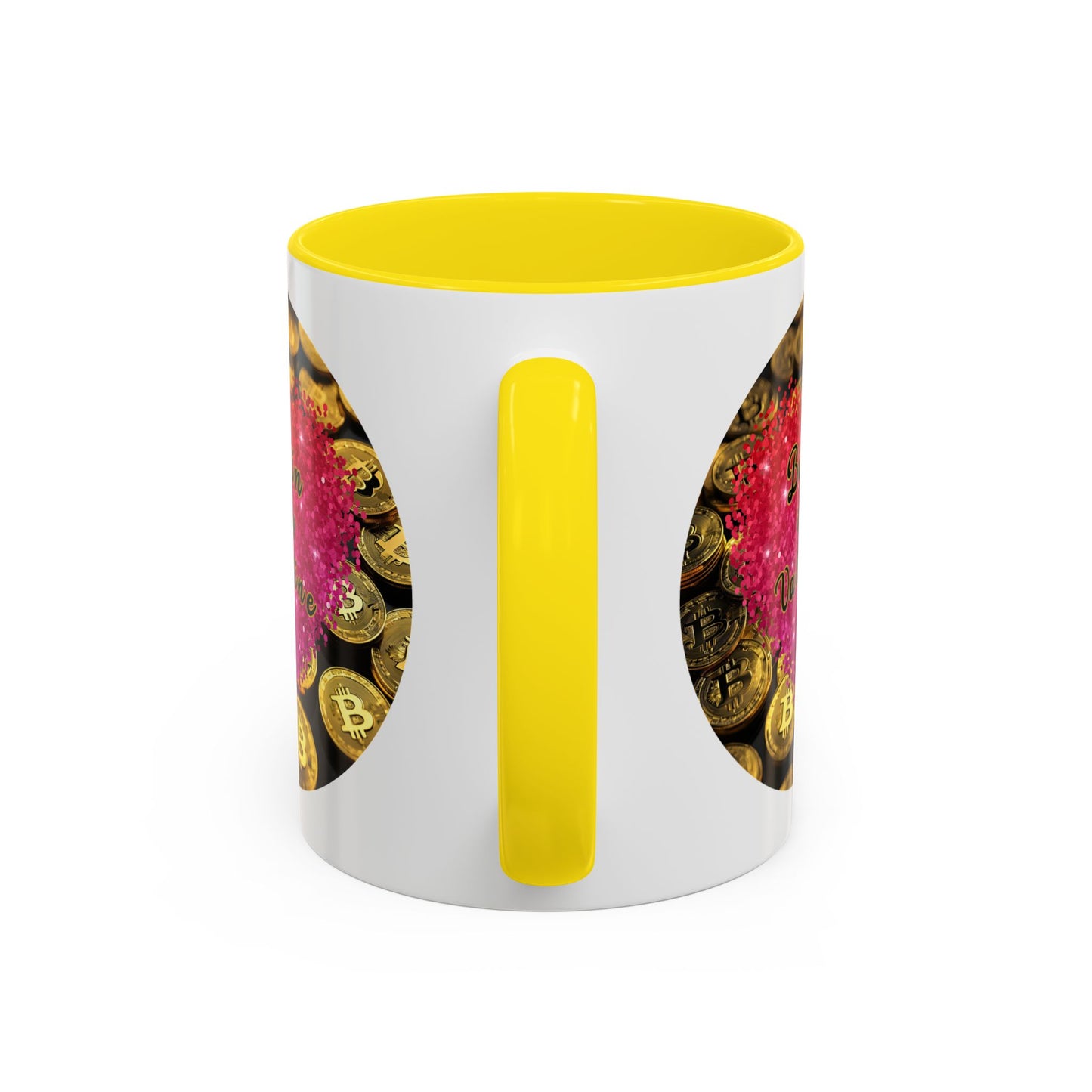 Bitcoin is My Valentine White Accent Mug by cypherpunkgear.com
