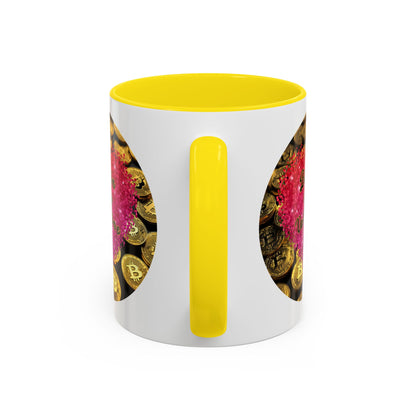 Bitcoin is My Valentine White Accent Mug by cypherpunkgear.com