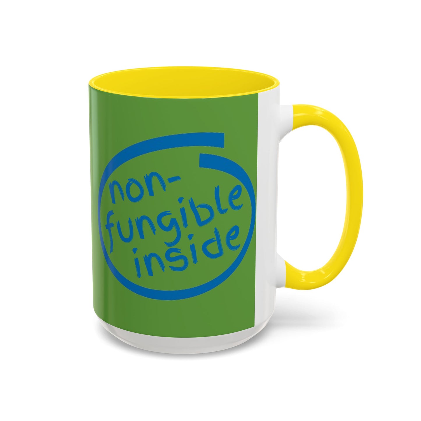 Non-Fungible Inside Green Accent Mug by cypherpunkgear.com