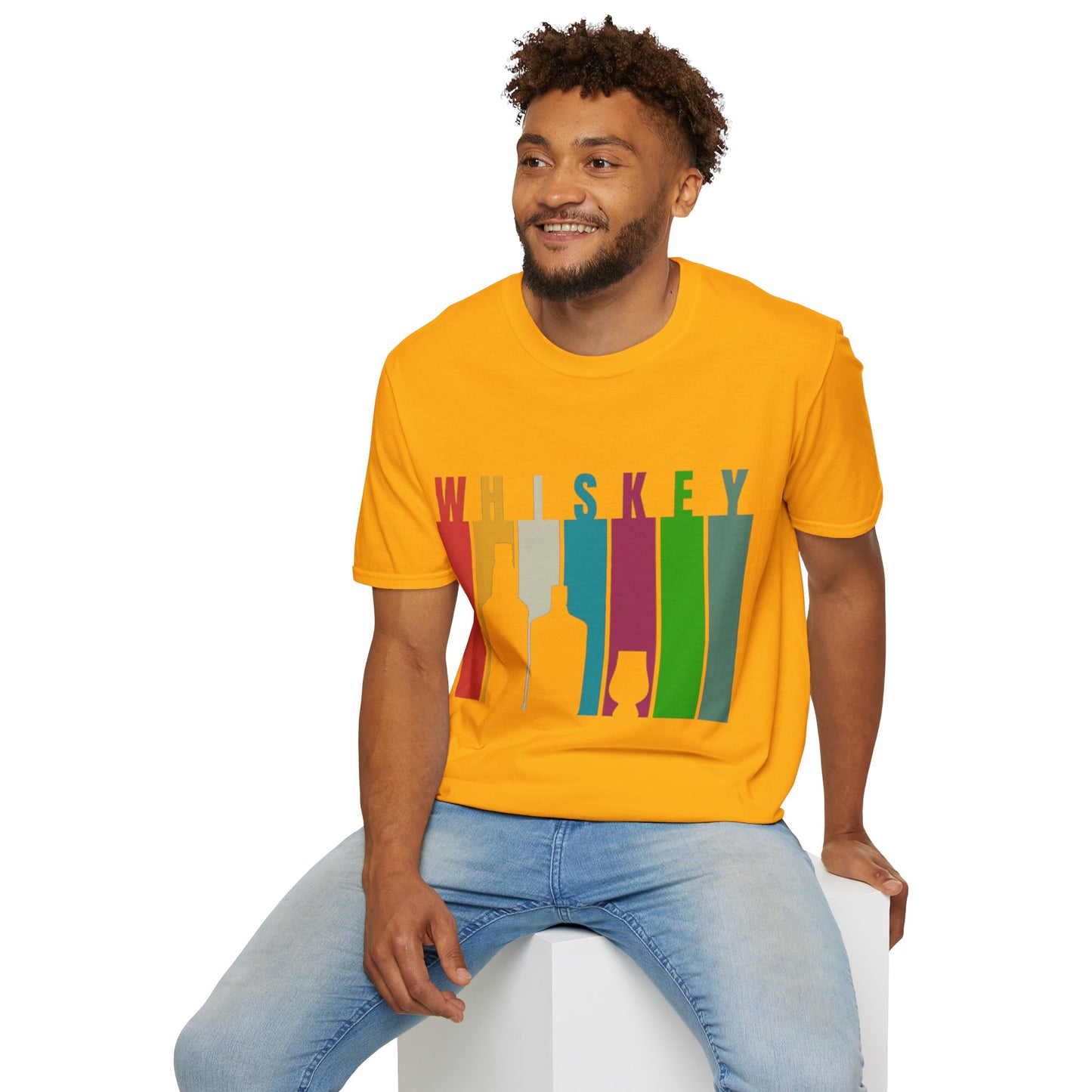 Whiskey spelled with an 'e' Light colors Unisex T-Shirt by cypherpunkgear.com