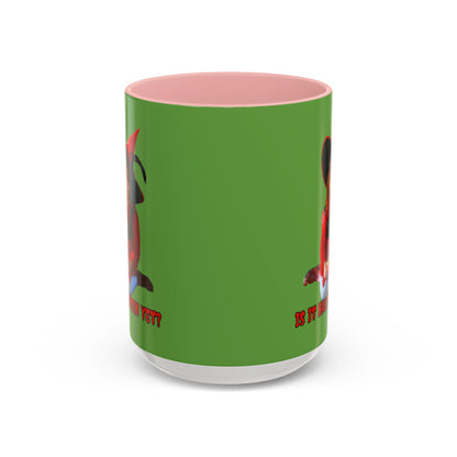 Is it Halloween yet? Green Accent Mug by CreepyCrafts.boo
