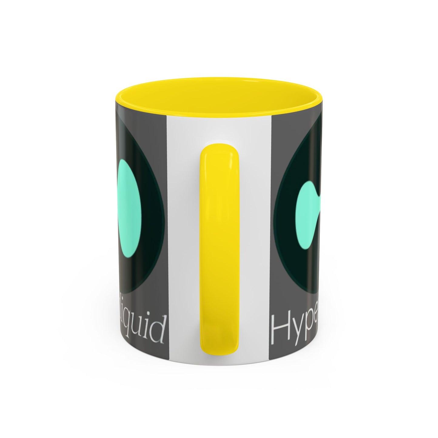 Hyperliquid White font Grey Accent Mug by cypherpunkgear.com