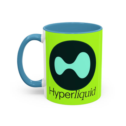 Hyperliquid Black font Green Accent Mug by cypherpunkgear.com