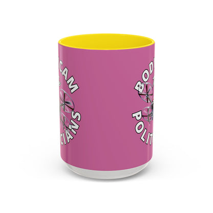 Bodycam the Politicians Drone Pink Accent Mug by cypherpunkgear.com