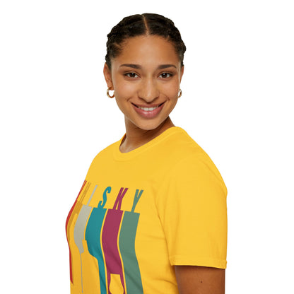 Whisky spelled without an 'e' Light colors Unisex T-Shirt by cypherpunkgear.com