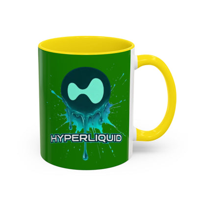 HYPE Drip Green Accent Mug by cypherpunkgear.com