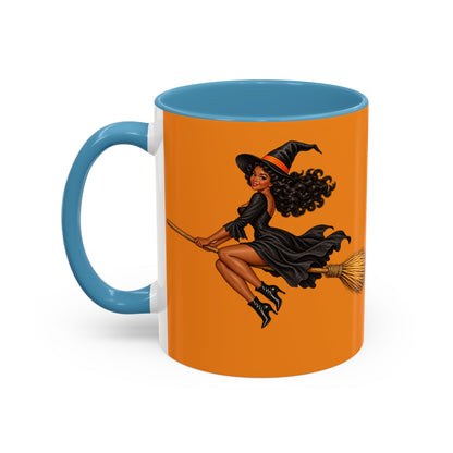 Velvet Vex Orange Accent Mug by CreepyCrafts.boo