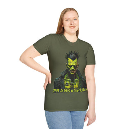 Frankenpunk w/logo Unisex T-Shirt by CreepyCrafts.boo
