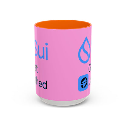 Sui: Get Slushed Pink Accent Mug by cypherpunkgear.com