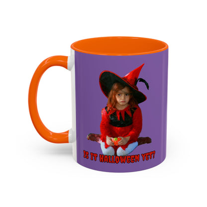 Is it Halloween yet? Light Purple Accent Mug by CreepyCrafts.boo