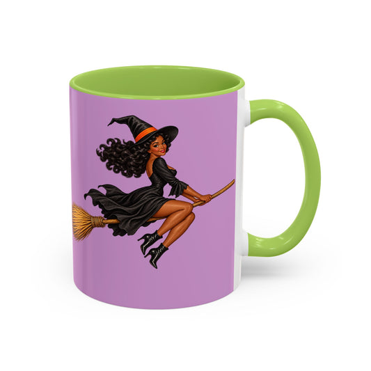 Velvet Vex Pink Accent Mug by CreepyCrafts.boo