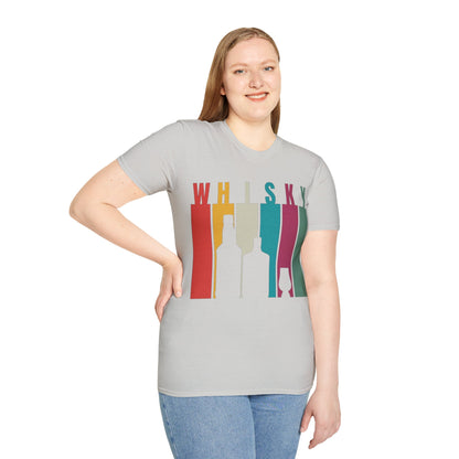 Whisky spelled without an 'e' Light colors Unisex T-Shirt by cypherpunkgear.com