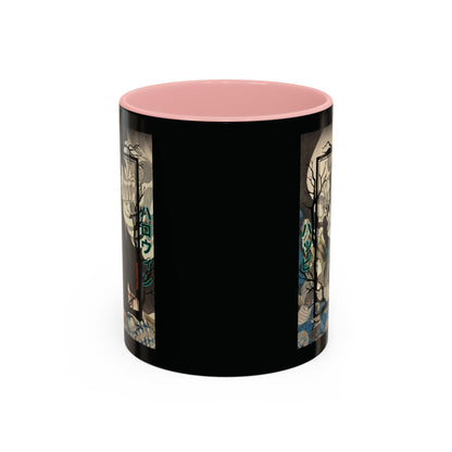 Yōkai Happy Halloween Black Accent Mug by CreepyCrafts.boo