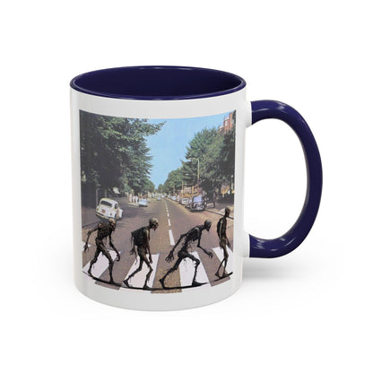 2-sided, Scabby Road White Accent Mug by CreepyCrafts.boo