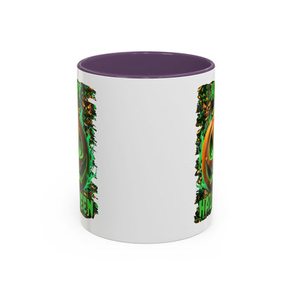 Happy Halloween Green Jack White Accent Mug by CreepyCrafts.boo