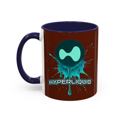HYPE Drip Brown Accent Mug by cypherpunkgear.com