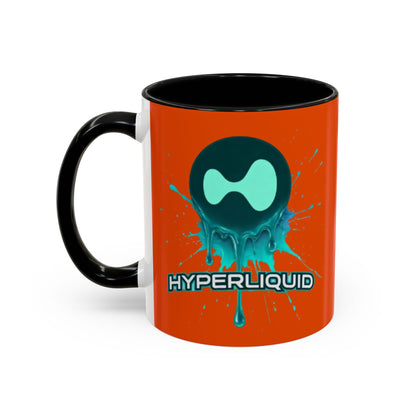 HYPE Drip Orange Accent Mug by cypherpunkgear.com
