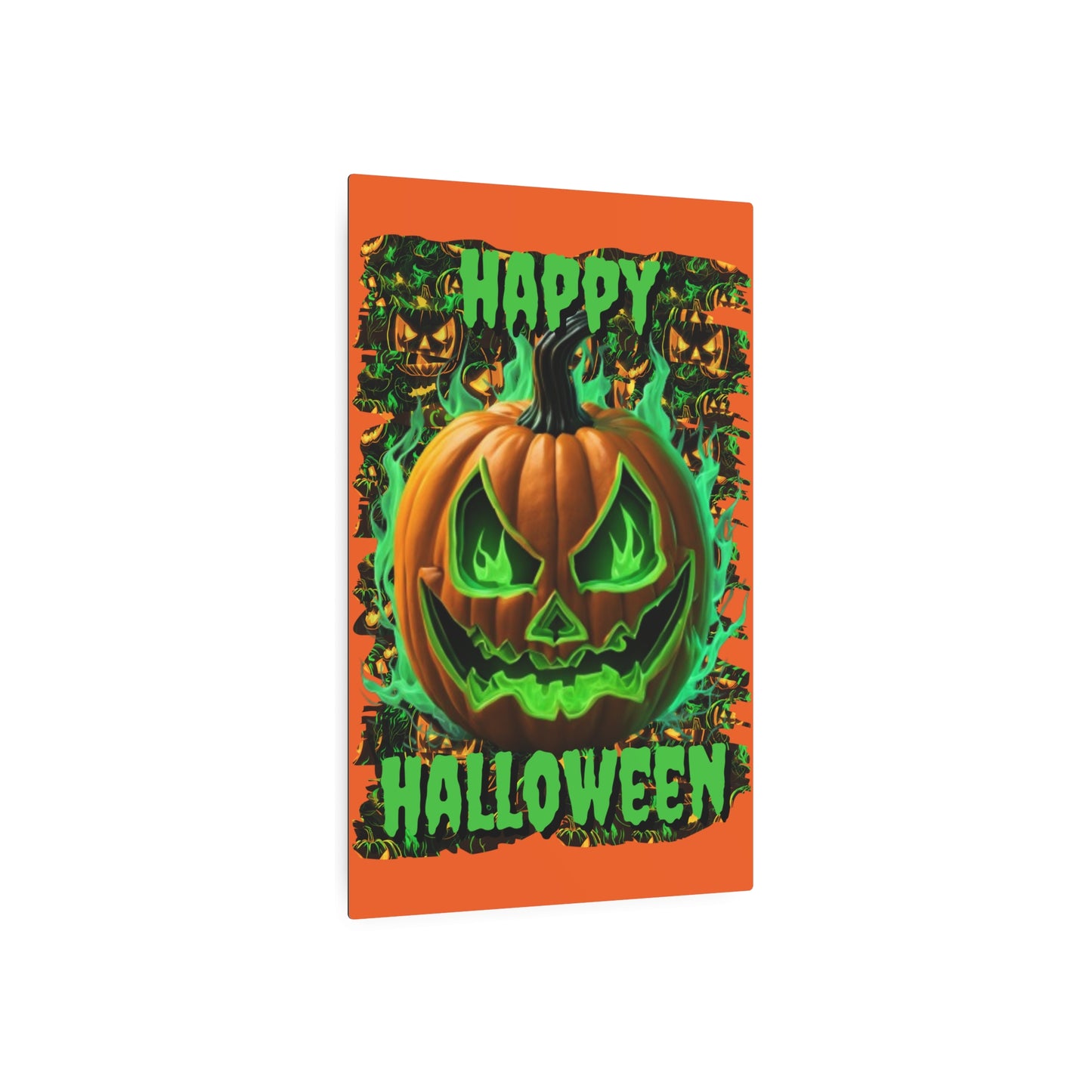Happy Halloween Green Jack Metal Art Sign by CreepyCrafts.boo