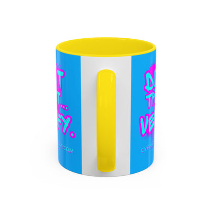 Don't Trust...Verify. Light Blue Accent Mug by cypherpunkgear.com