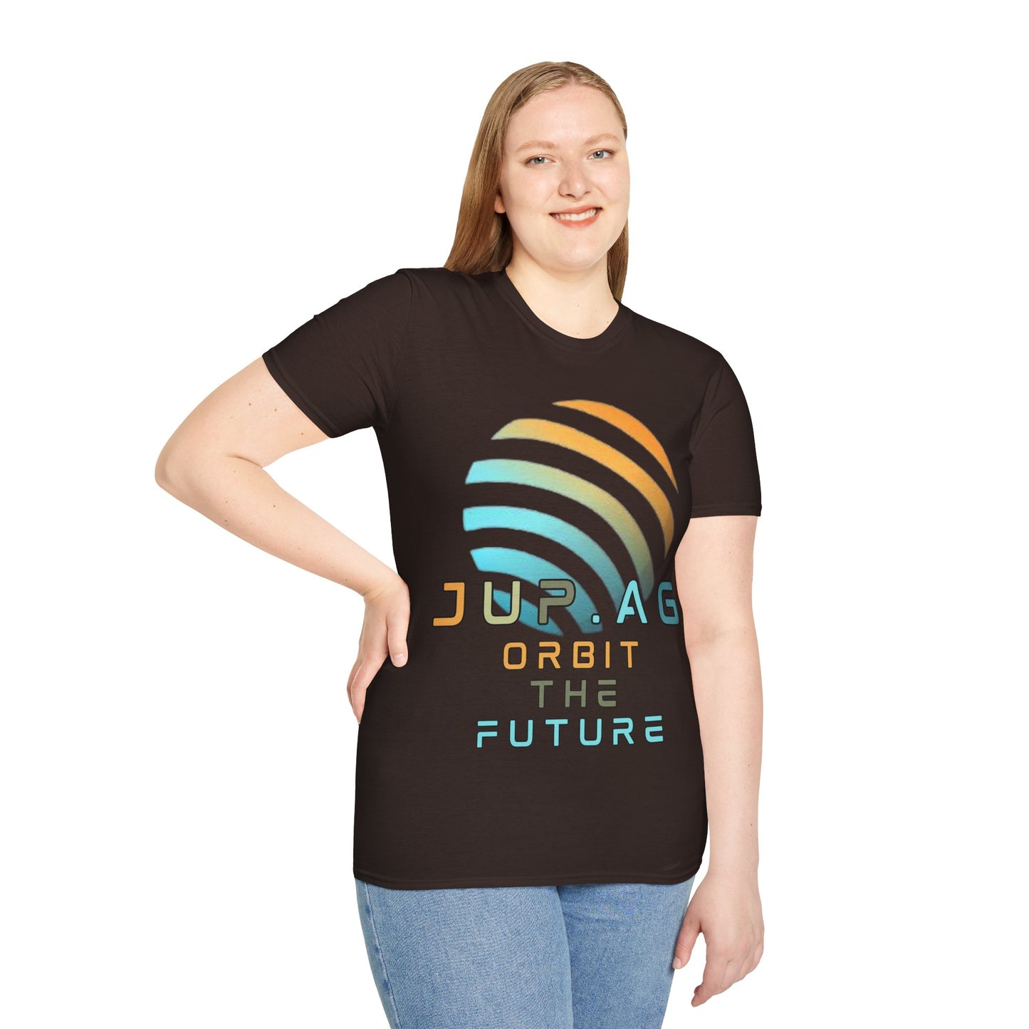 Jupiter (JUP) Orbit the Future Dark colors Unisex T-Shirt by cypherpunkgear.com