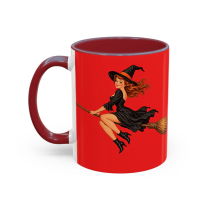 Hazel Hex Red Accent Mug by CreepyCrafts.boo