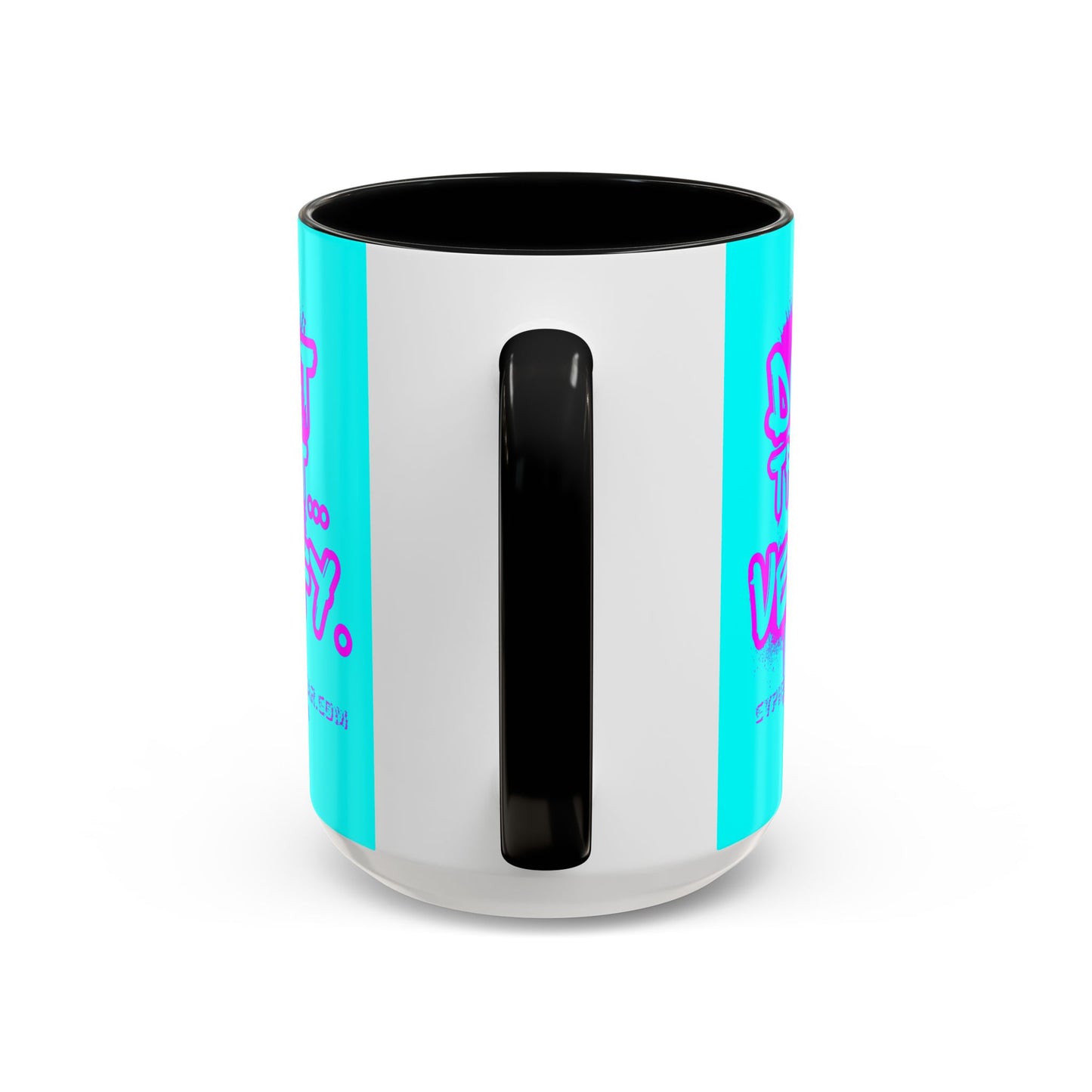 Don't Trust...Verify. Cyan Accent Mug by cypherpunkgear.com