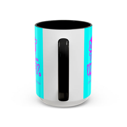 Don't Trust...Verify. Cyan Accent Mug by cypherpunkgear.com