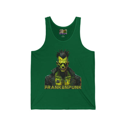 Frankenpunk Unisex Jersey Tank Top by CreepyCrafts.boo