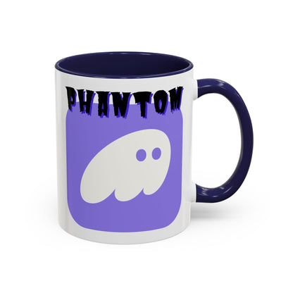 Phantom Hot Wallet White Accent Mug by cypherpunkgear.com