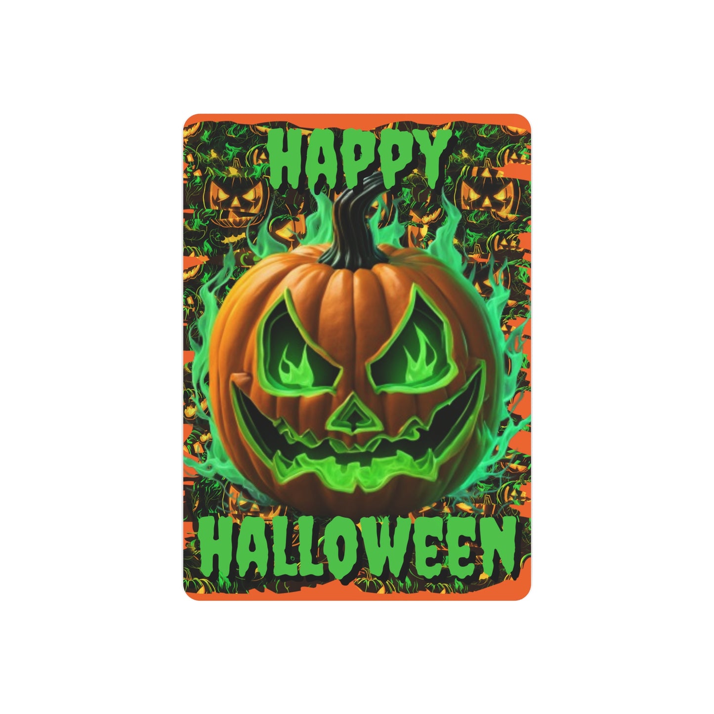 Happy Halloween Green Jack Metal Art Sign by CreepyCrafts.boo