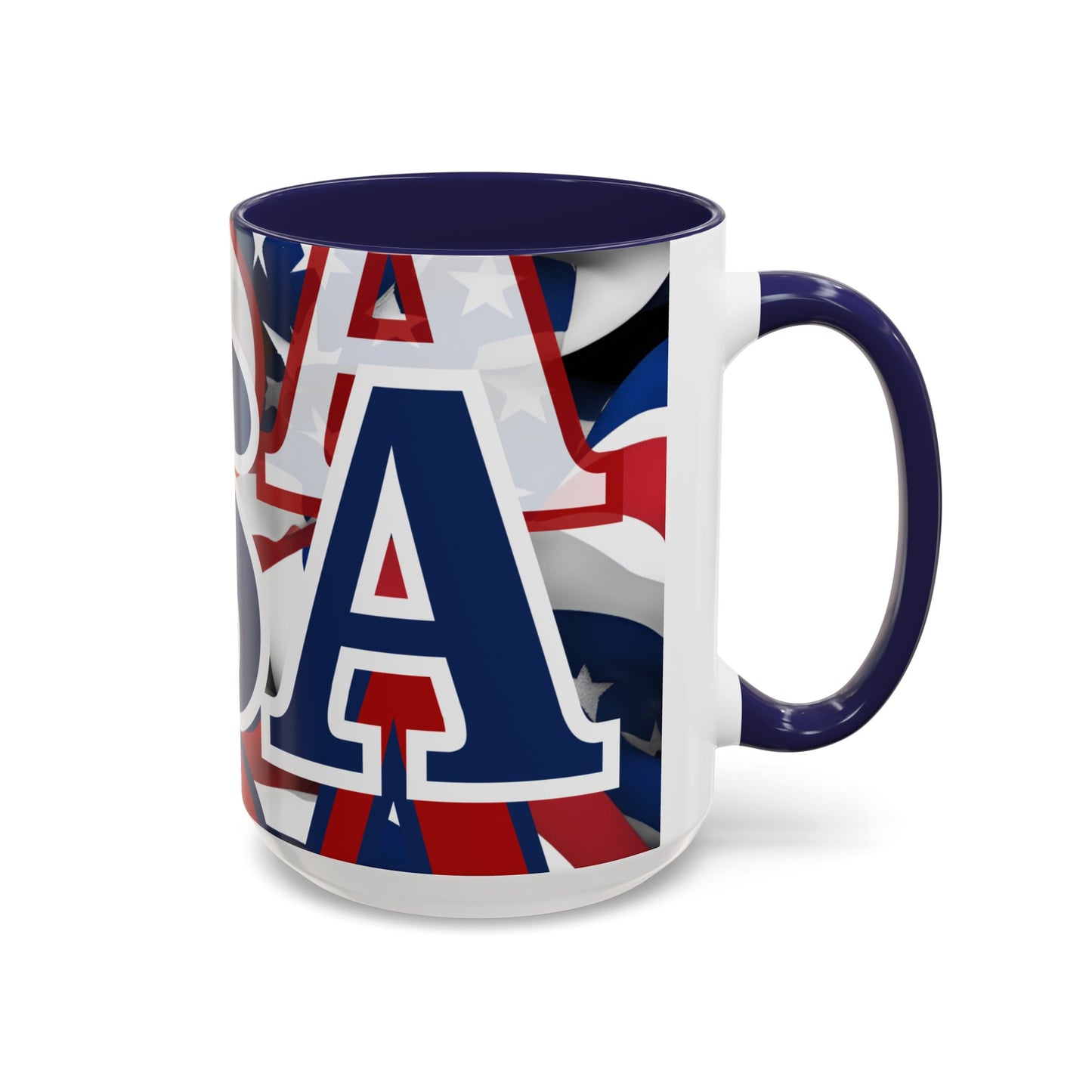 USA! USA! USA BLfont Patriot Accent Mug by cypherpunkgear