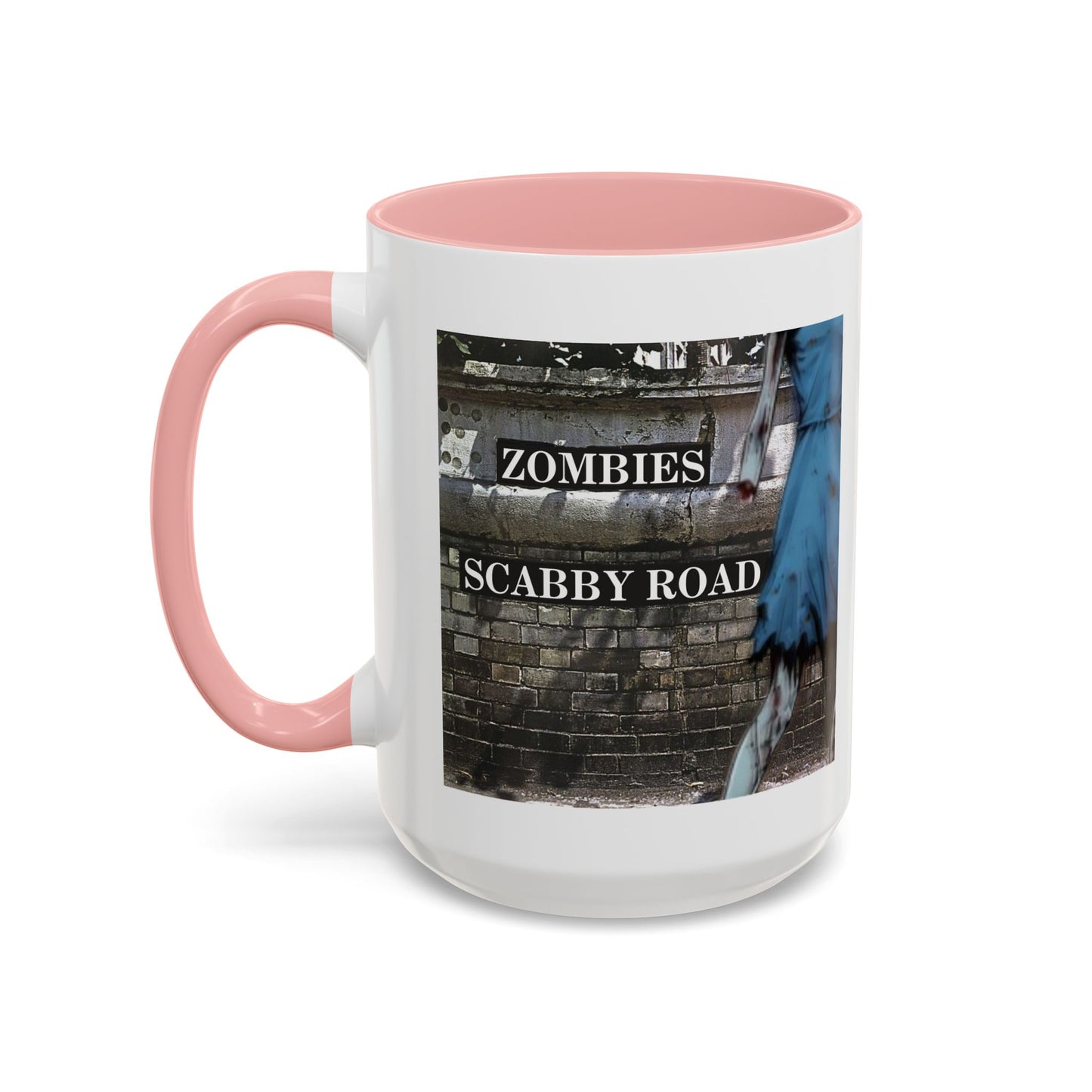 2-sided, Scabby Road White Accent Mug by CreepyCrafts.boo