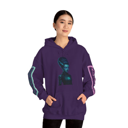 Neon Bride of Frankenstein Hoodie Unisex Hooded Sweatshirt by CreepyCrafts.boo