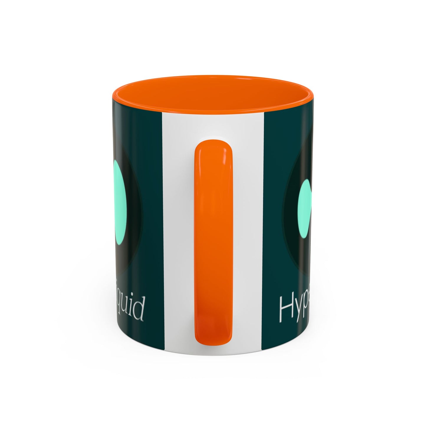 Hyperliquid White font Dark Hyperliquid Accent Mug by cypherpunkgear.com