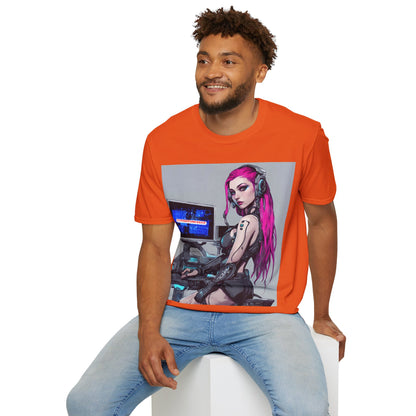 Netrunner Cyberpunk Light colors Unisex T-Shirt by cypherpunkgear.com