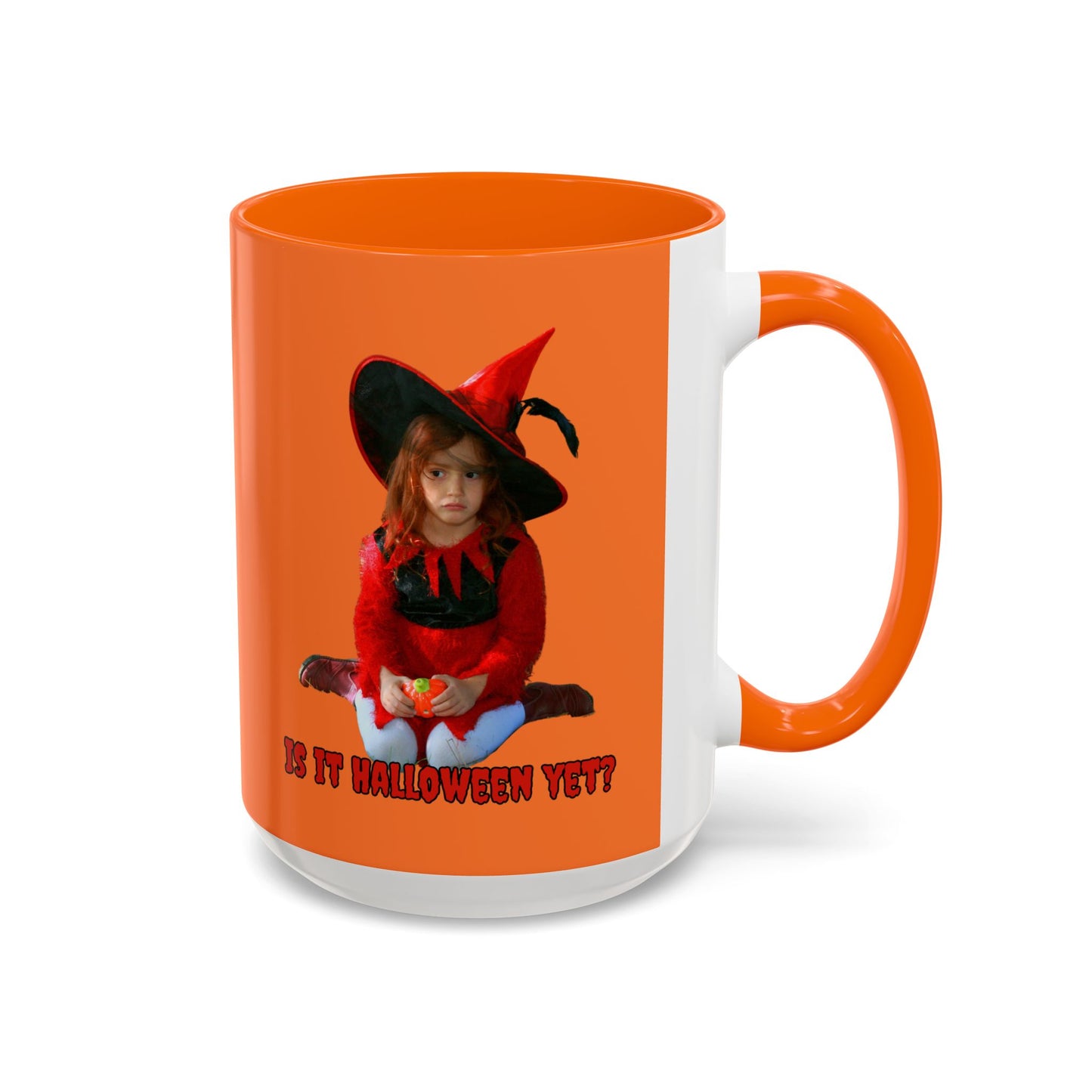 Is it Halloween yet? Orange Accent Mug by CreepyCrafts.boo