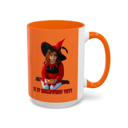 Is it Halloween yet? Orange Accent Mug by CreepyCrafts.boo