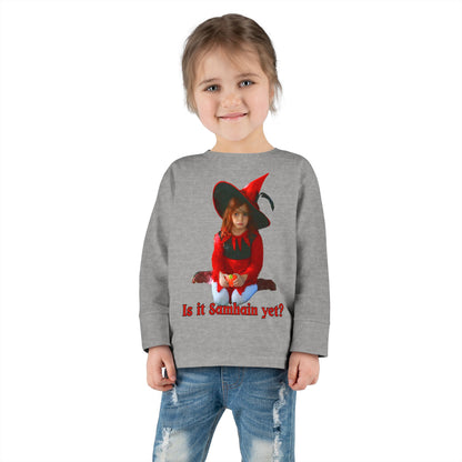 Is it Samhain yet? Toddler Long Sleeve Tee by CreepyCrafts.boo