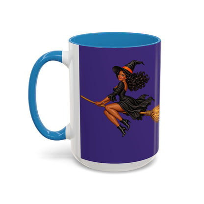 Velvet Vex Purple Accent Mug by CreepyCrafts.boo