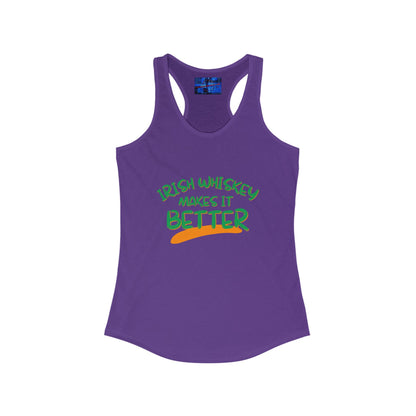 Irish Whiskey makes it better GNfont Women's Racerback Tank Top by cypherpunkgear.com