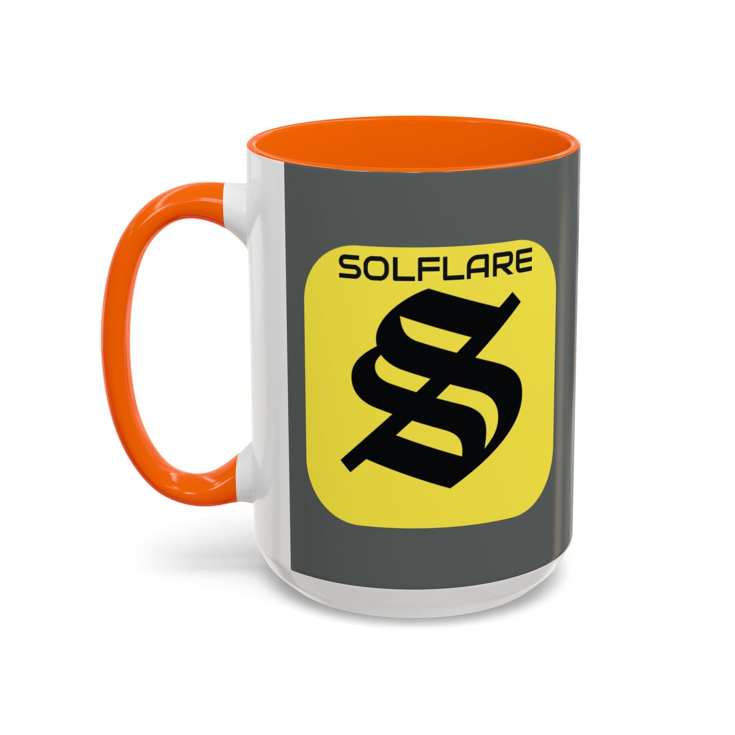SolflareLogo Grey Accent Mug by cypherpunkgear.com