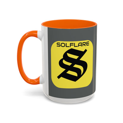 SolflareLogo Grey Accent Mug by cypherpunkgear.com