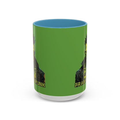 Frankenpunk Green Accent Mug by CreepyCrafts.boo