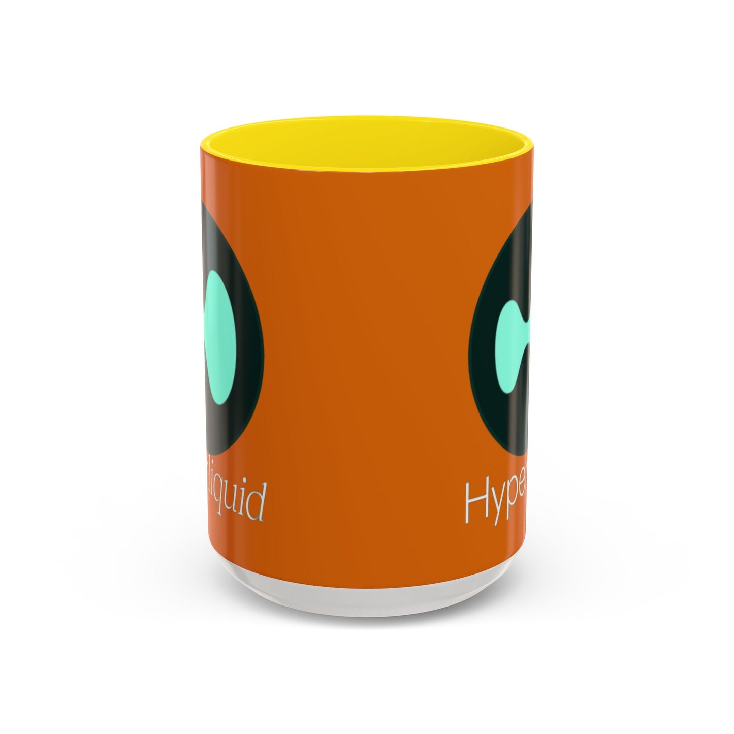 Hyperliquid White font Orange Accent Mug by cypherpunkgear.com