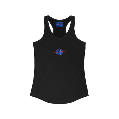 2-sided, cypherpunkgear.com Logo Women's Racerback Tank Top by cypherpunkgear.com
